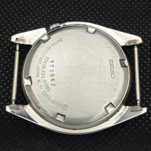 Vintage 1979 Seiko Automatic Mens Silver Watch W/daydate & Arabic accents - Picture 7 of 7